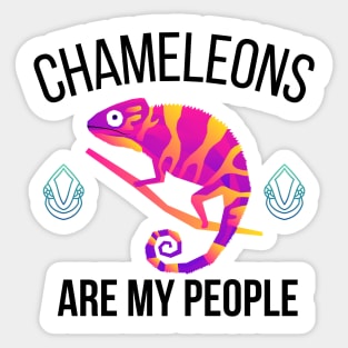 Vintage Color Chameleon Rainbow Sticker